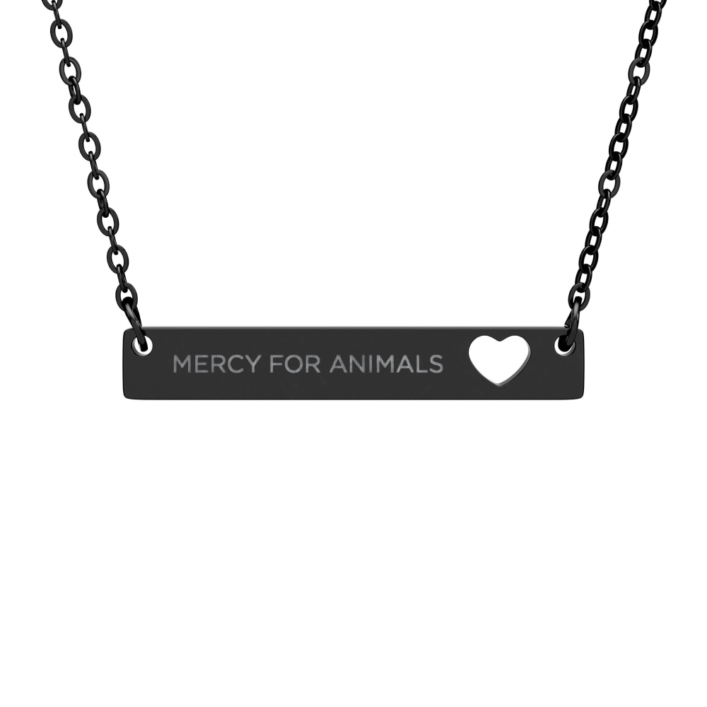 Mercy For Animals Heart Bar Necklace