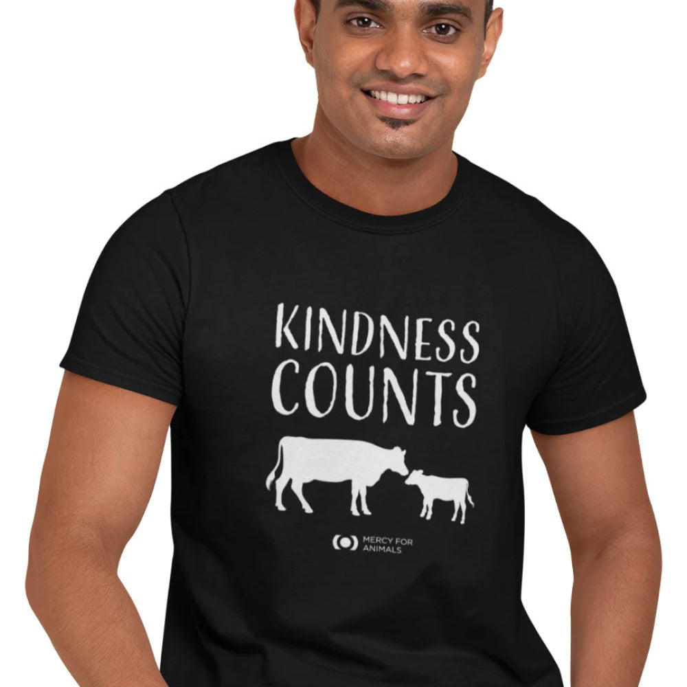 ‘Kindness Counts’ T, Light Print, Cows | ShopMFA.com