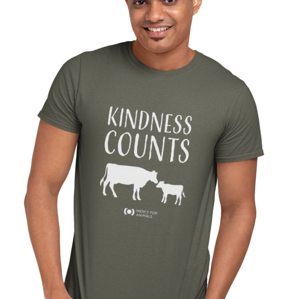 ‘Kindness Counts’ T, Light Print, Cows | ShopMFA.com