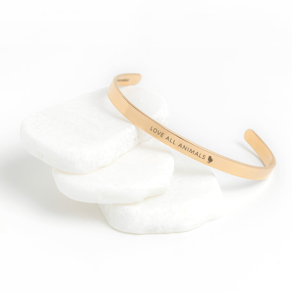 ‘Love All Animals’ Cuff Bracelet