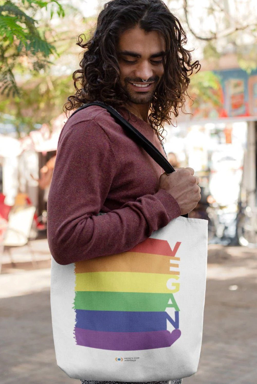 Rainbow ‘Vegan’ Tote | ShopMFA.com