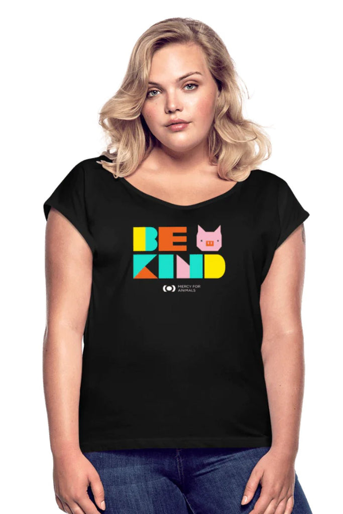 ‘Be Kind’ Rolled Cuff T, Fitted | ShopMFA.com