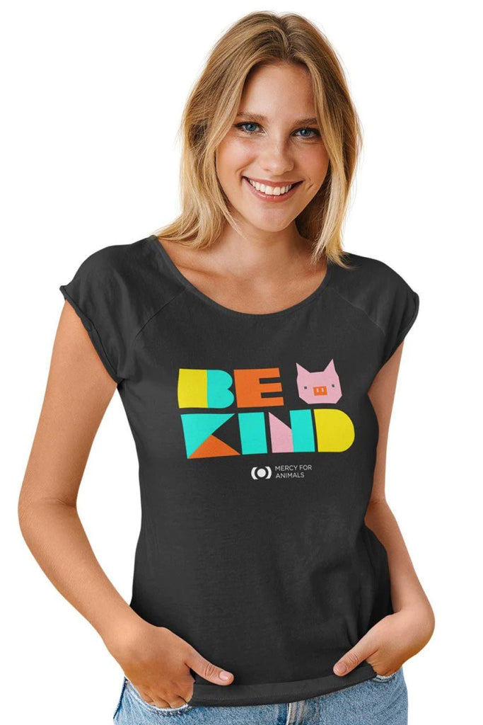 ‘Be Kind’ Rolled Cuff T, Fitted | ShopMFA.com
