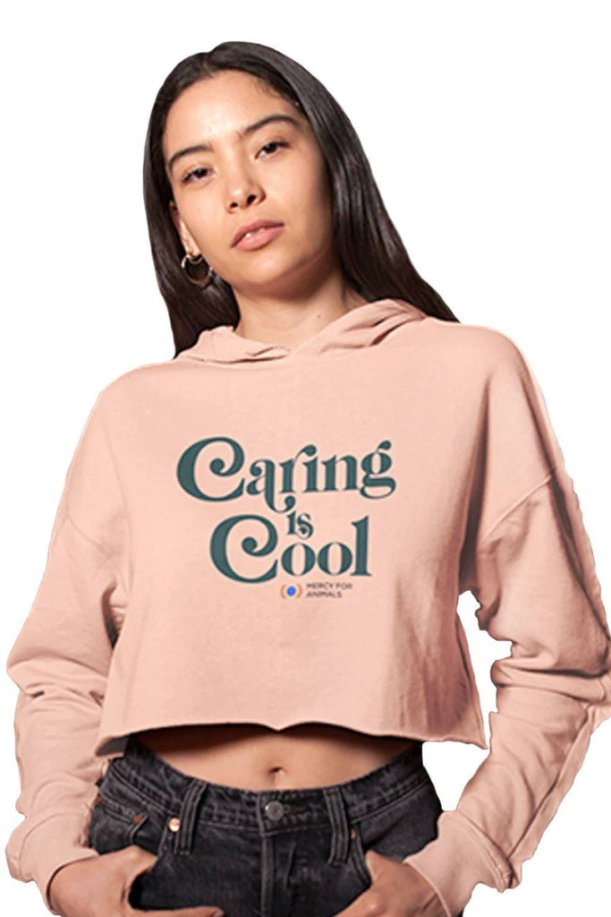 ‘Caring Is Cool’ Crop-Top Hoodie | ShopMFA.com