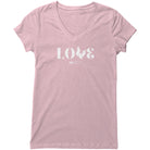 Clucker ‘Love’ V-neck T, Fitted (double from top) | ShopMFA.com