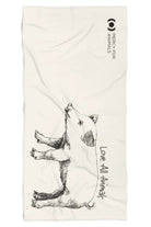 ‘Love All Animals’ Beach Towel, Piglet | ShopMFA.com