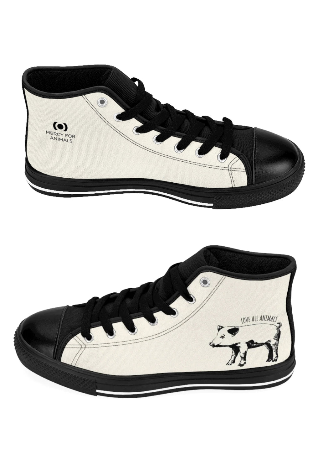 ‘Love All Animals’ High-Top Sneakers | ShopMFA.com