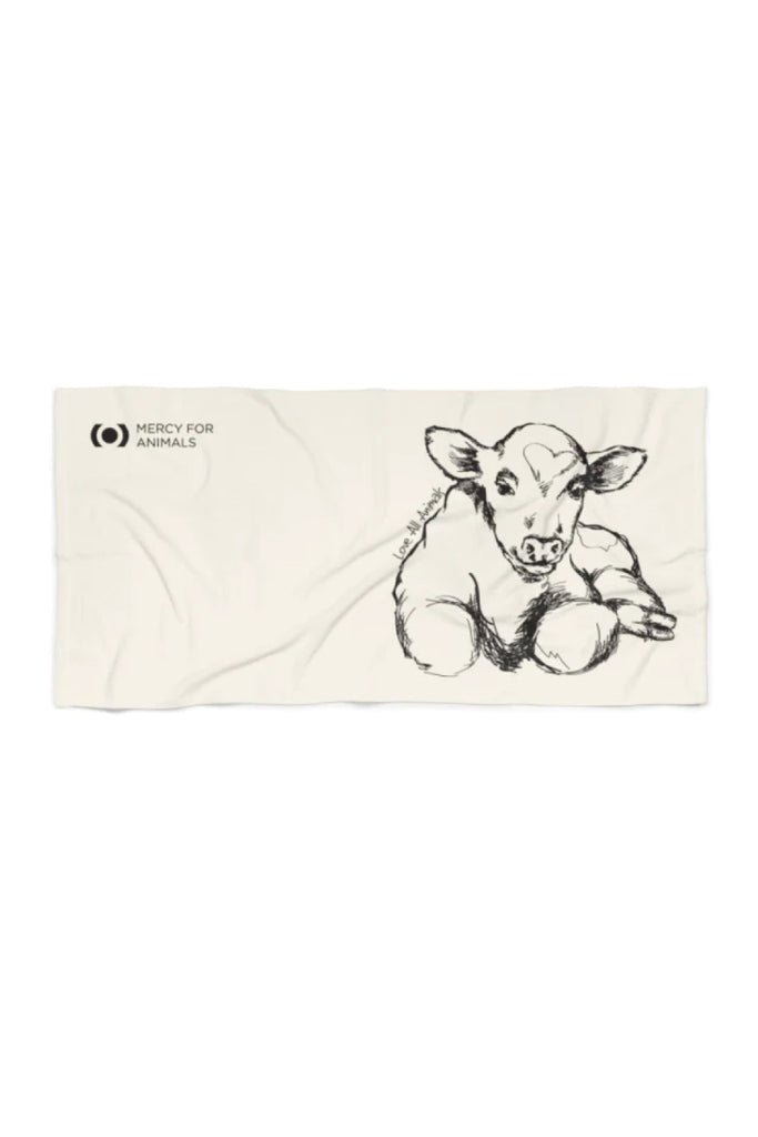 ‘Love All Animals’ Beach Towel, Calf | ShopMFA.com
