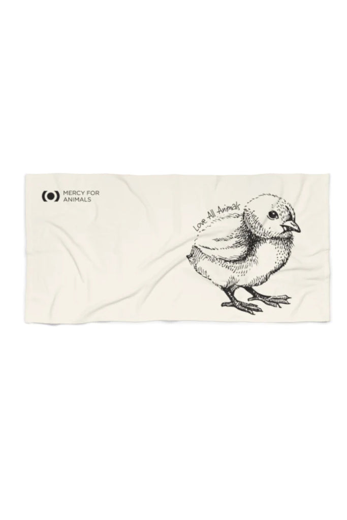 ‘Love All Animals’ Beach Towel, Chick | ShopMFA.com