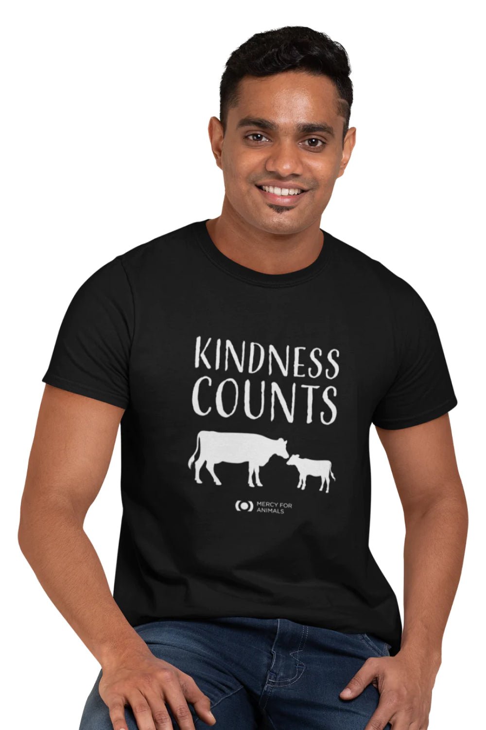 ‘Kindness Counts’ T, Light Print, Cows | ShopMFA.com