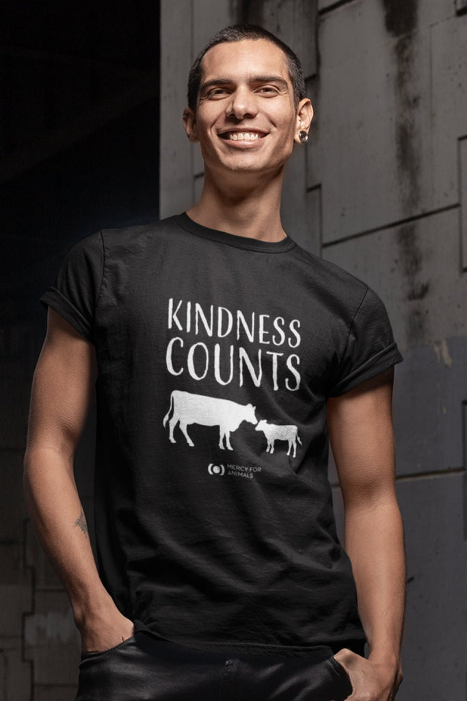 ‘Kindness Counts’ T, Light Print, Cows | ShopMFA.com