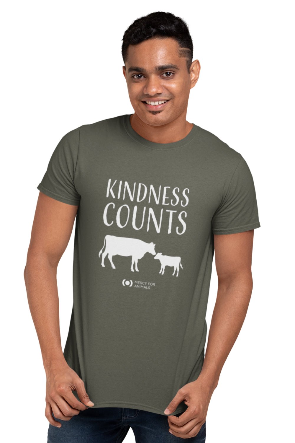 ‘Kindness Counts’ T, Light Print, Cows | ShopMFA.com