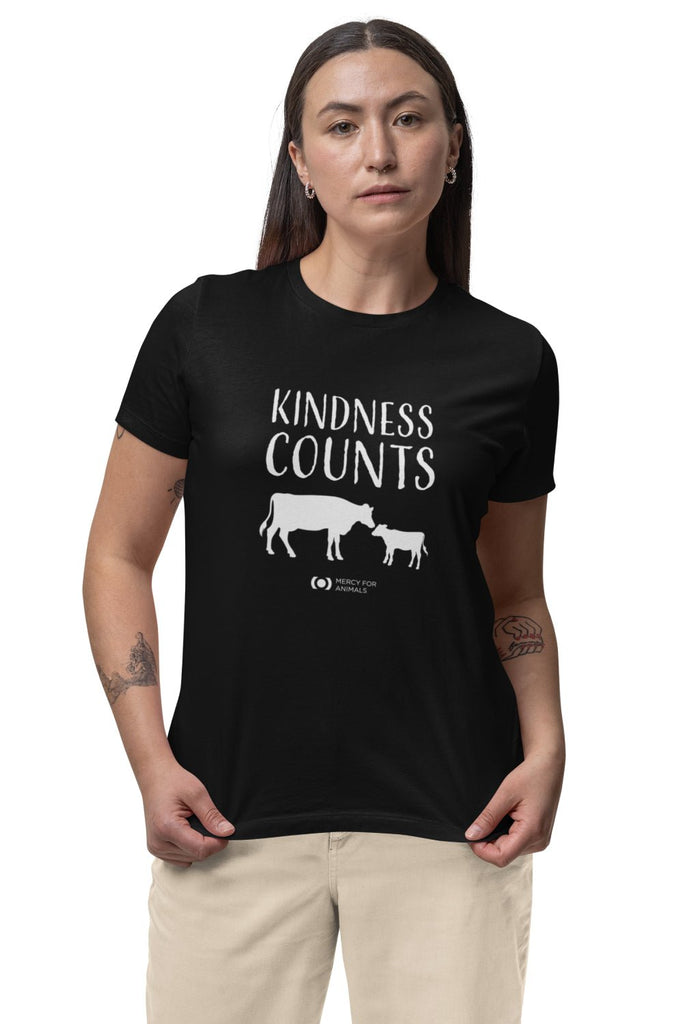 ‘Kindness Counts’ T, Fitted, Light Print, Cows | ShopMFA.com