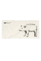 ‘Love All Animals’ Beach Towel, Piglet | ShopMFA.com