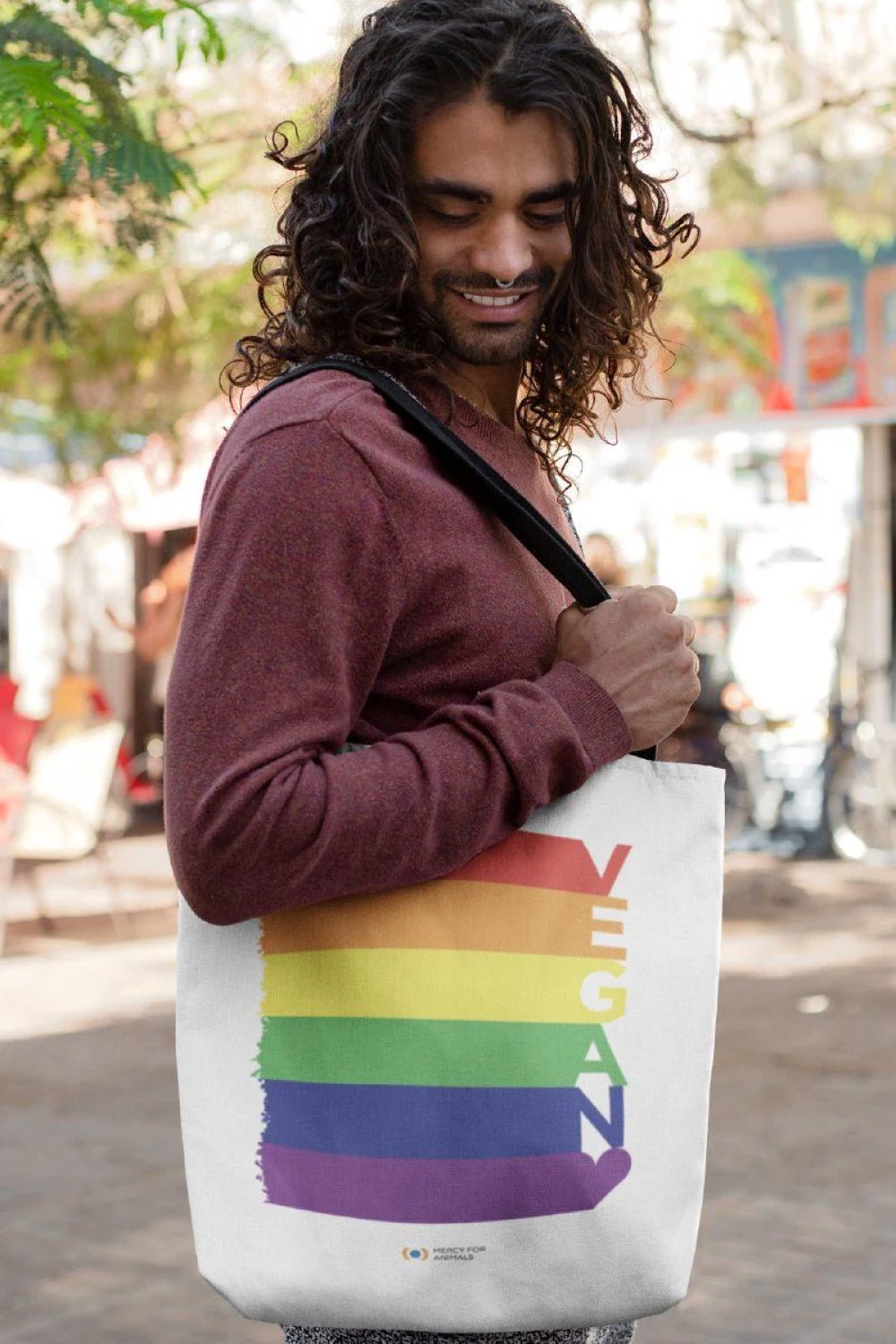 Rainbow ‘Vegan’ Tote | ShopMFA.com