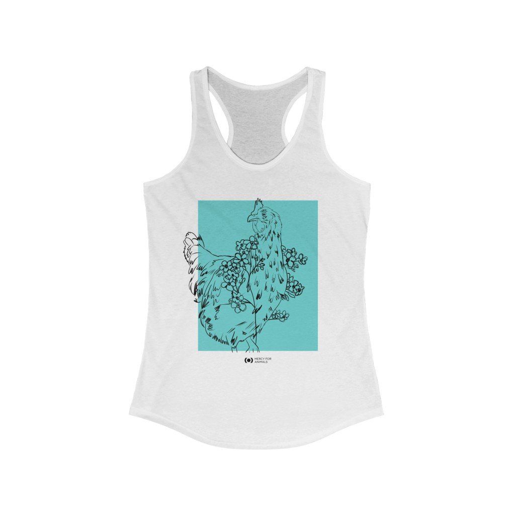 Chicken Flower Power Racertank