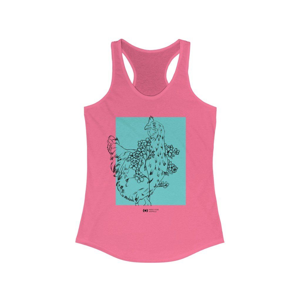 Chicken Flower Power Racertank