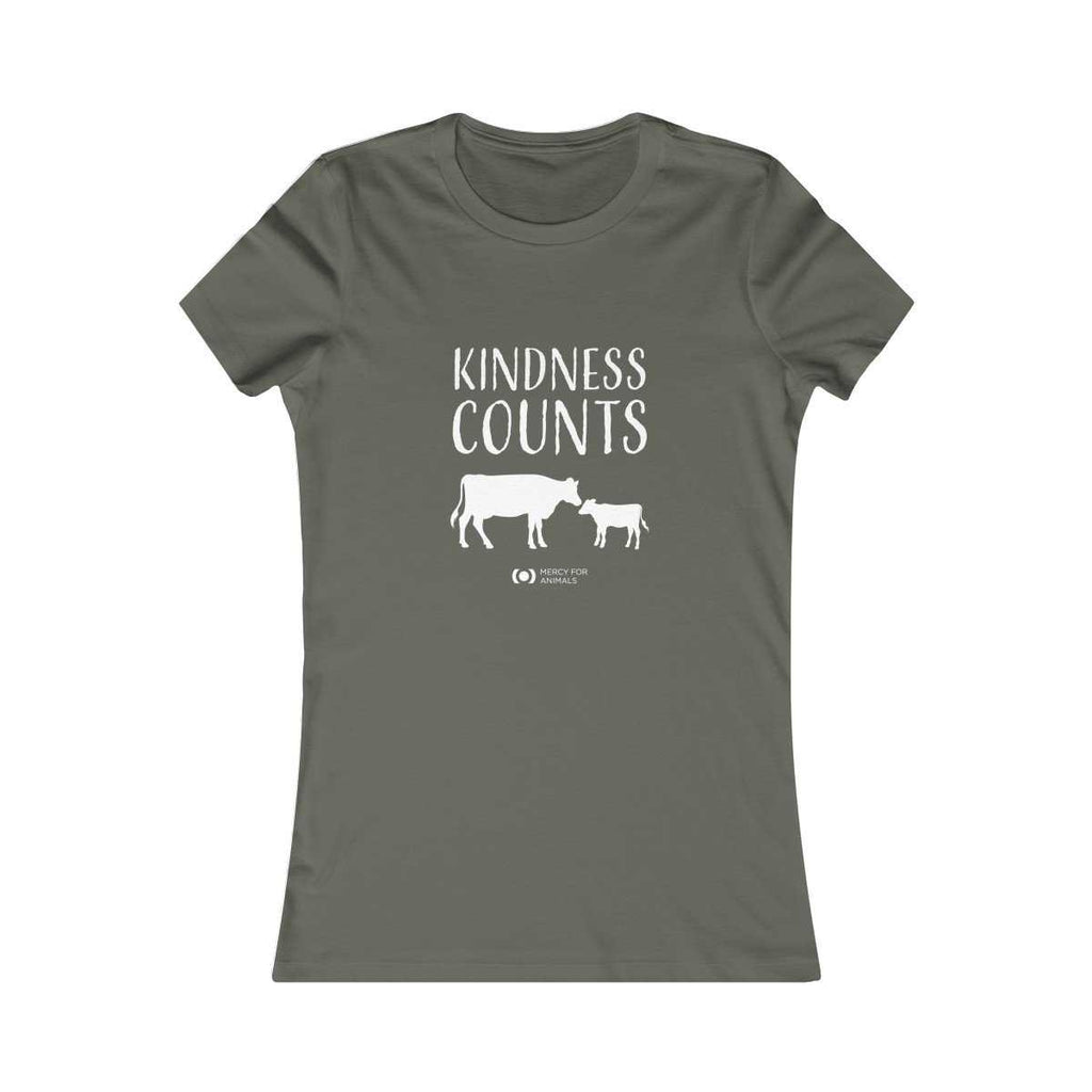 Kindness Counts T, Fitted, Light Print, Cows