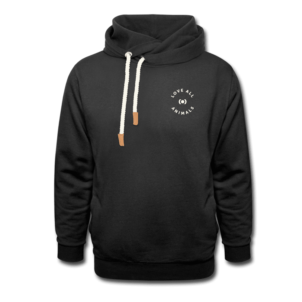 ‘Love All Animals’ Shawl Collar Hoodie