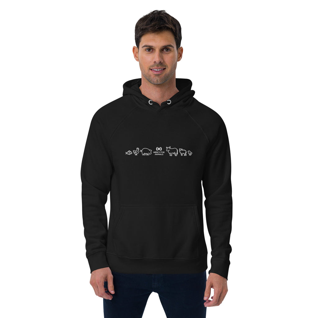 Unisex eco raglan hoodie | ShopMFA.com