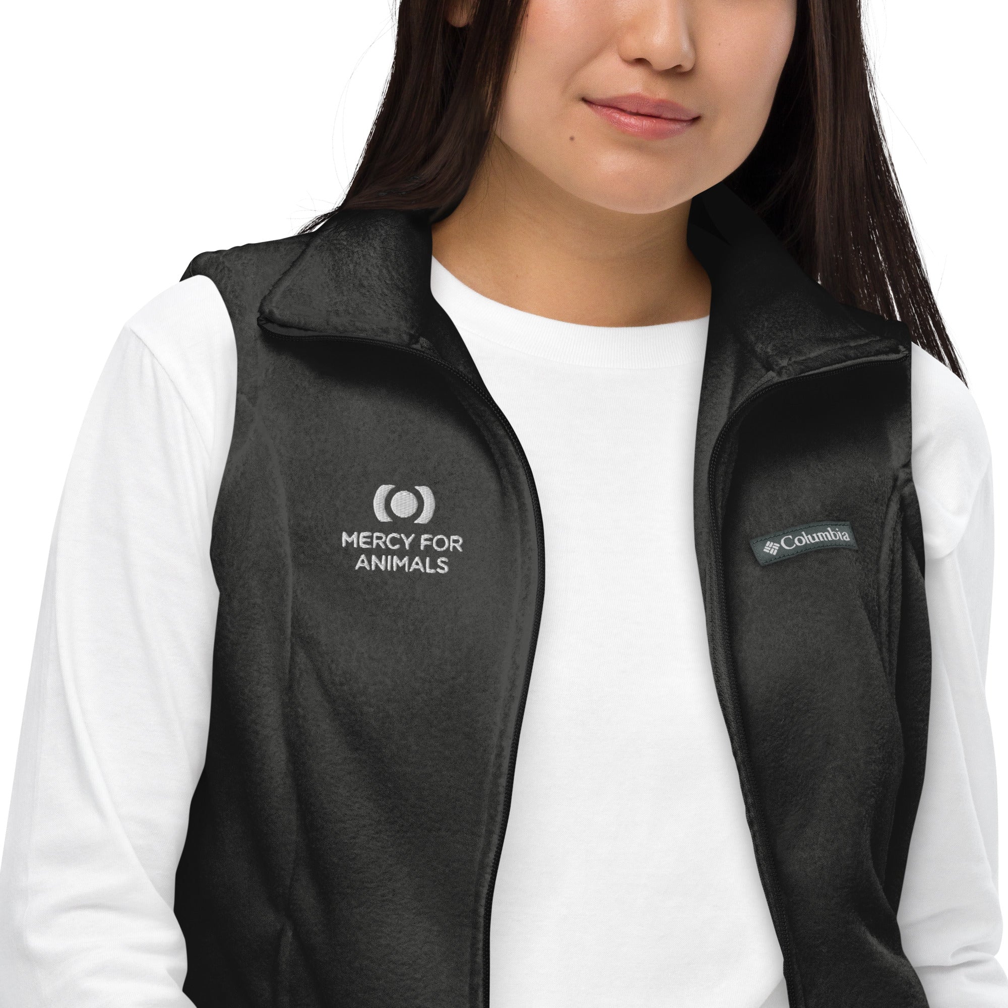 Mercy For Animals Fleece Vest, Fitted | ShopMFA.com